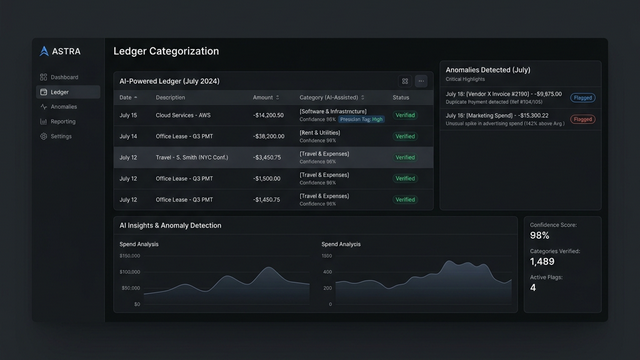 AI Ledger Analytics Dashboard